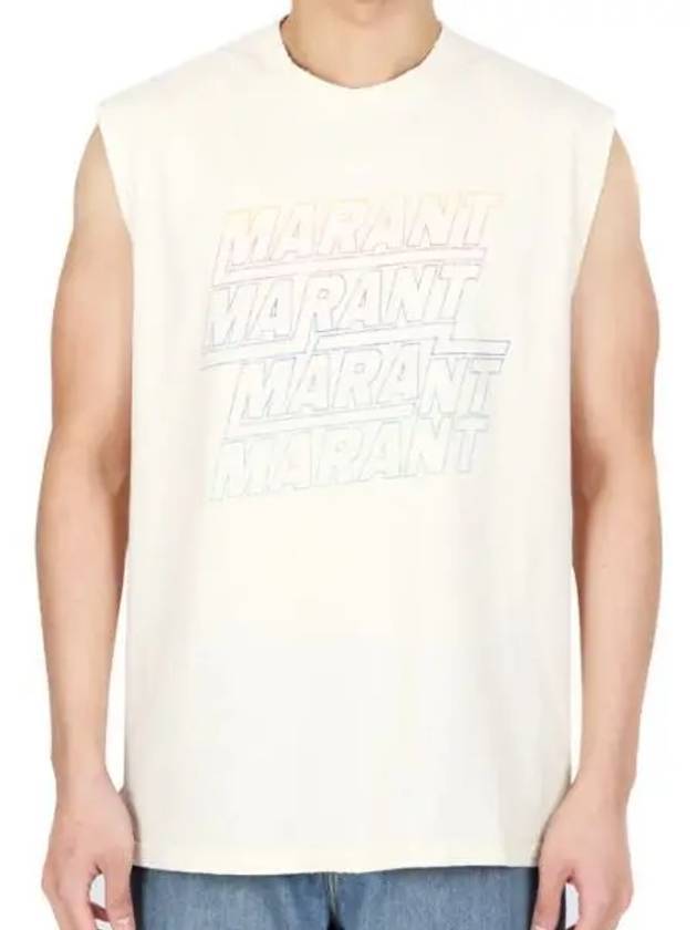 Yvan Logo Cotton Sleeveless Ecru - ISABEL MARANT - BALAAN 1