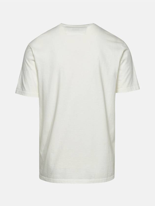 Logo Pocket Crew Neck Cotton Jersey Short Sleeve T-Shirt Gauze White - CP COMPANY - BALAAN 4