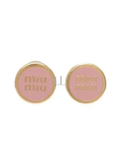 Enameled Metal Earrings Orchid Pink - MIU MIU - BALAAN 2