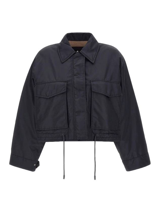 Foglia Cropped Jacket Navy - WEEKEND MAX MARA - BALAAN 1