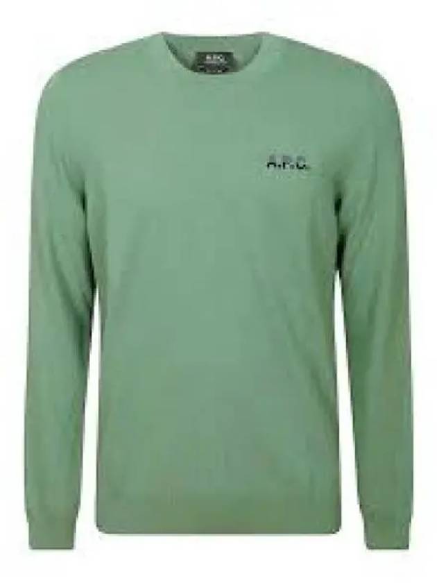 Embroidered Logo Knit Top Green - A.P.C. - BALAAN 2