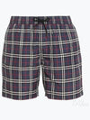 Check Swim Shorts Navy - BURBERRY - BALAAN 2