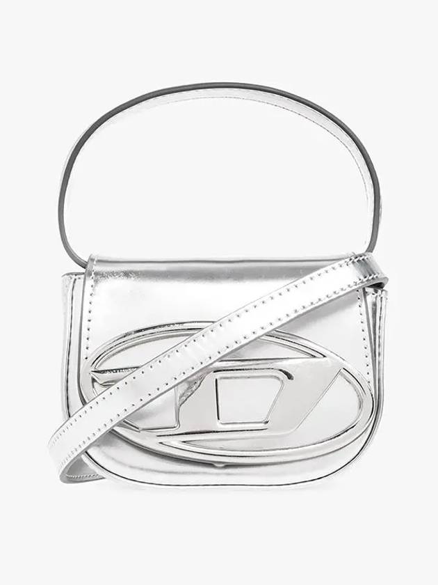 1DR Compact Mirrored Leather Shoulder Bag Silver - DIESEL - BALAAN 2