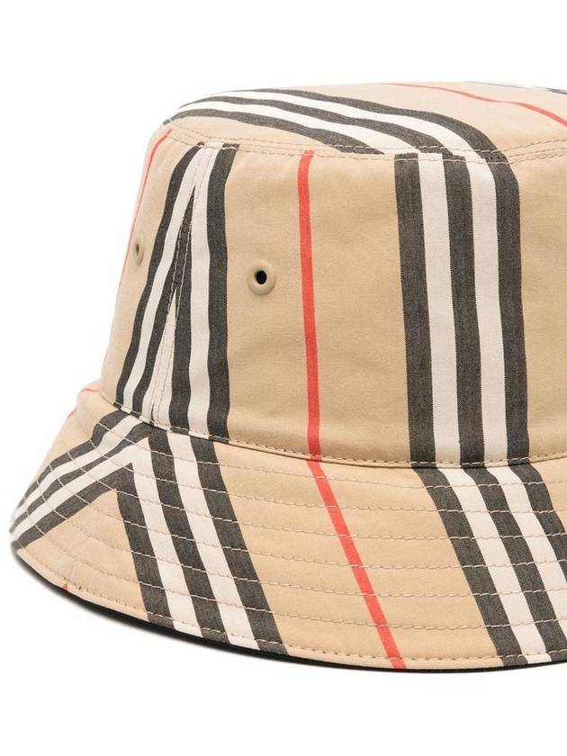 Embroidered Cotton Bucket Hat Beige - BURBERRY - BALAAN 4