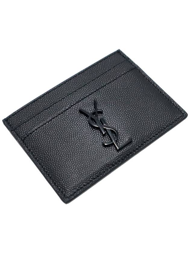 Saint Laurent 485631 Black Grande Poudre YSL Initial Card Wallet - SAINT LAURENT - BALAAN 4