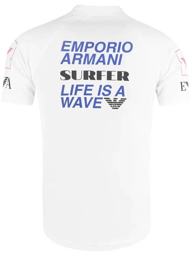 Logo Print Short Sleeve T-Shirt White - EMPORIO ARMANI - BALAAN 4