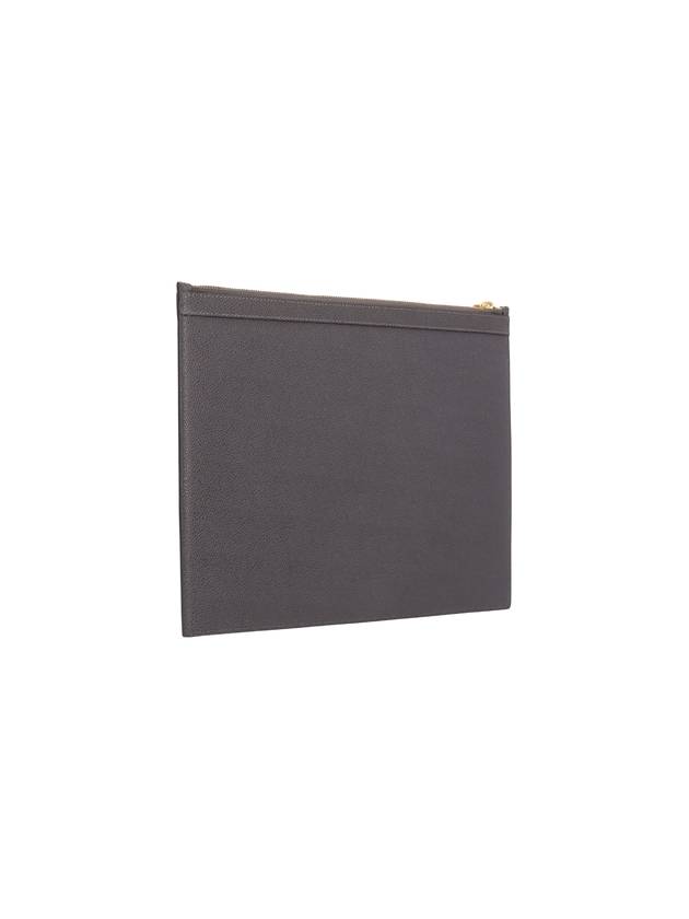 Medium Document Holder Clutch Bag Dark Grey - THOM BROWNE - BALAAN 3