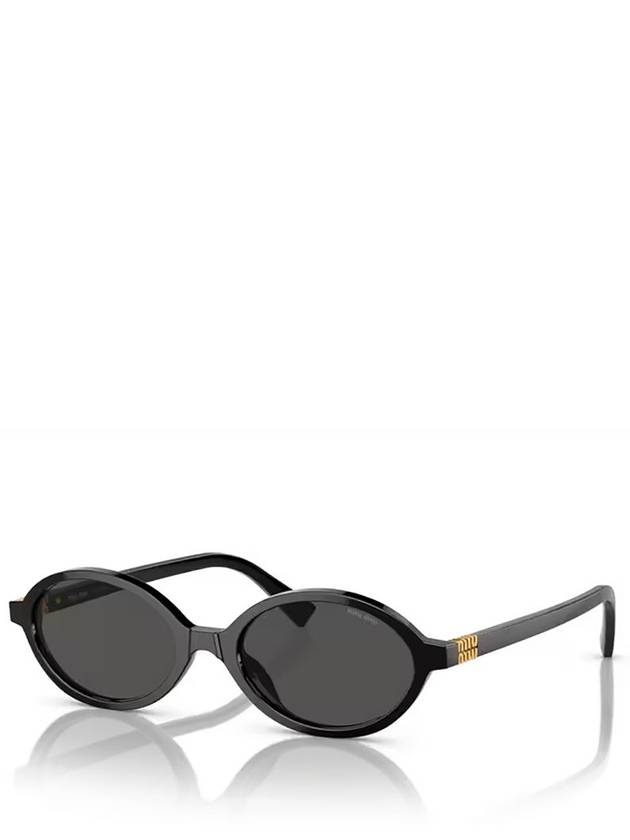 Regard Logo Sunglasses Slate Grey - MIU MIU - BALAAN 3