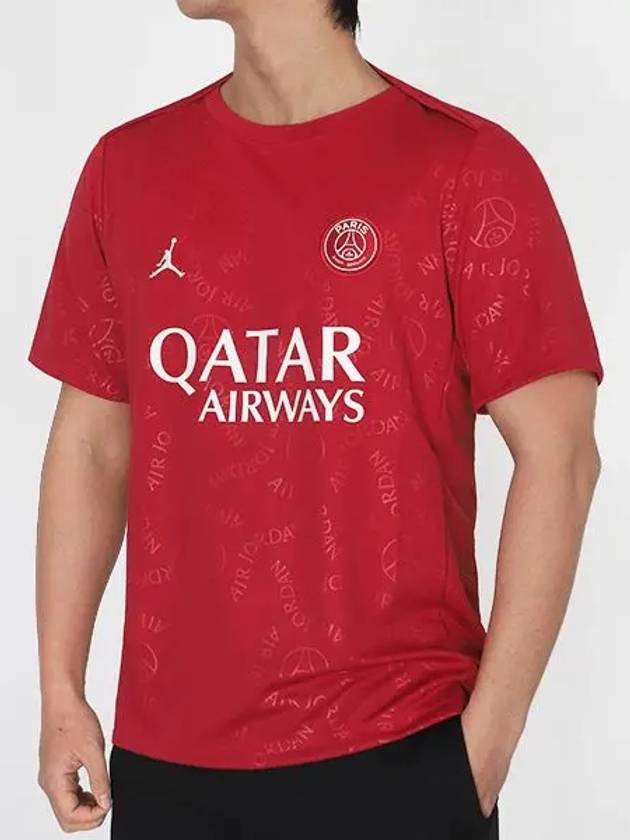 Paris Saint-Germain Academy Pro Fourth Jordan Dri-FIT Football Short Sleeve T-Shirt Red - NIKE - BALAAN 2