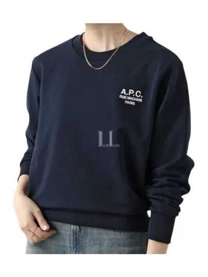 Rue Madame Cotton Sweatshirt Navy - A.P.C. - BALAAN 2