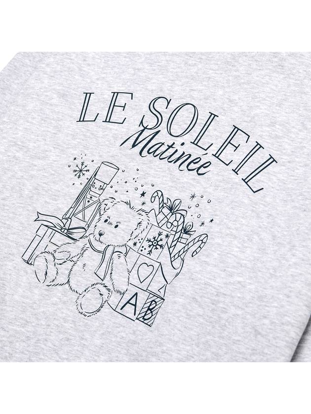 X Mas Teddy Bear Sweatshirt Melange Grey - LE SOLEIL MATINEE - BALAAN 4