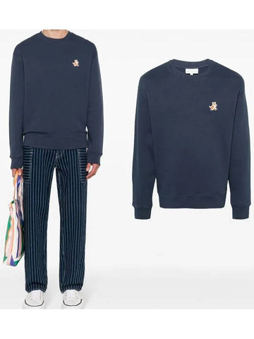 Maison Kitsune Speedy Fox Patch Men s Brushed Sweatshirt MM00313 P476 - POLO RALPH LAUREN - BALAAN 1