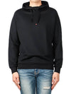 Men's Marina Logo Cotton Hoodie Black - STONE ISLAND - BALAAN 2