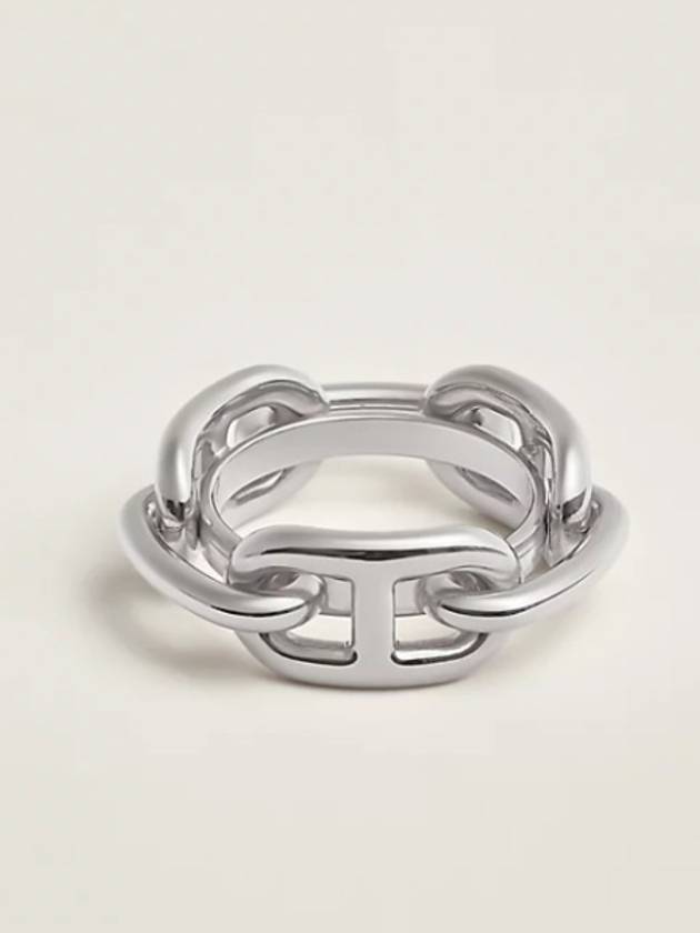 Legate 90 Silver Scarf Ring H601107S - HERMES - BALAAN 9