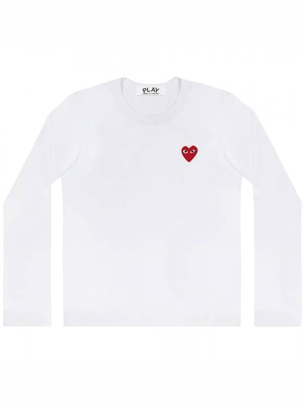 Red Wappen Round Neck Long Sleeve T-Shirt P1 T117 2 White - COMME DES GARCONS - BALAAN.