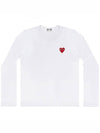 Red Wappen Round Neck Long Sleeve T-Shirt P1 T117 2 White - COMME DES GARCONS - BALAAN 1