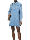 Women's Lina Denim Short Dress - A.P.C. - BALAAN 3