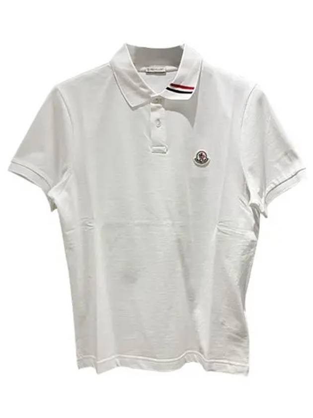 Logo Patch Short Sleeve Polo Shirt white - MONCLER - BALAAN 2