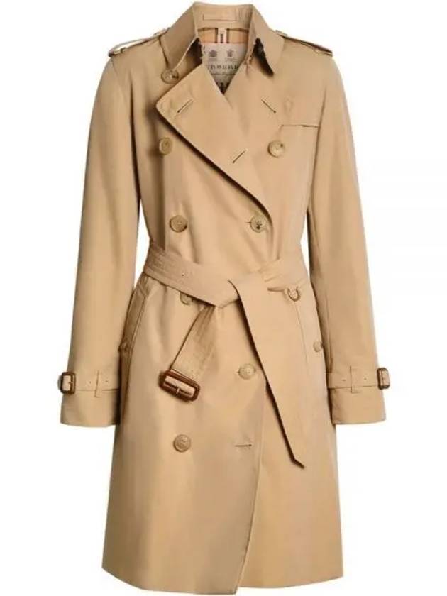 Women's Mid-Length Kensington Heritage Trench Coat Beige - BURBERRY - BALAAN 2