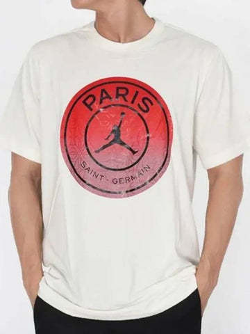 Short sleeve T shirt Paris Saint Germain Jordan logo FV7728 133 Domestic product GQN124092311728 - NIKE - BALAAN 1