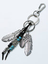 Navajo Feather Beads Keyring Black - KND - BALAAN 6