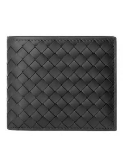 Intrecciato Weaving Half Wallet Black - BOTTEGA VENETA - BALAAN 2