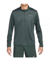 Men's Dry Fit Pacer Half Zip Long Sleeves T Shirt Green - NIKE - BALAAN 2