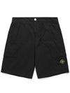 Bermuda Wide Leg Shorts Black - STONE ISLAND - BALAAN 2