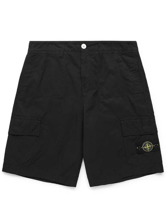 Bermuda Wide Leg Shorts Black - STONE ISLAND - BALAAN 2