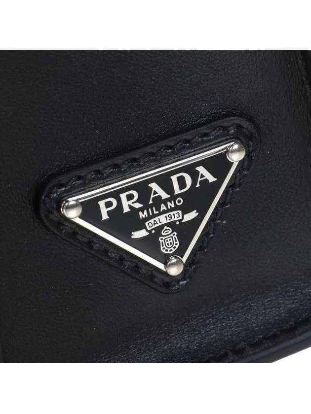 Embossed Triangle Logo Small Tote Bag Black - PRADA - BALAAN 6