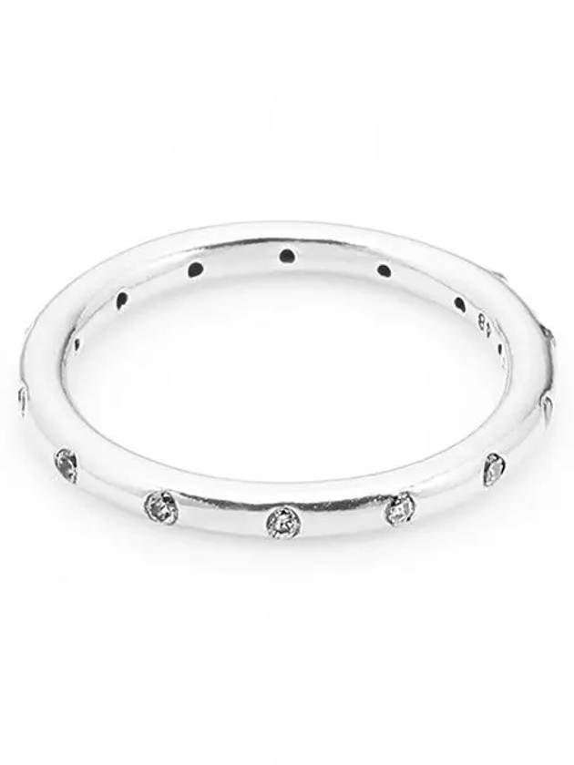 Simple Sparkling Band Ring Silver - PANDORA - BALAAN.