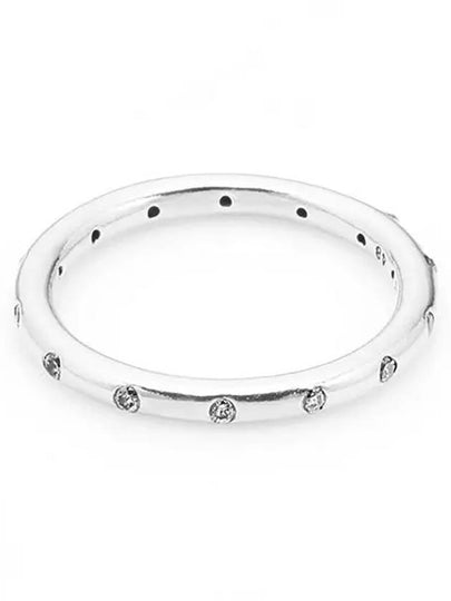 Women's Simple Sparkling Band Ring Silver - PANDORA - BALAAN 2