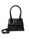 Le Chiquito Moyen Medium Leather Tote Bag Black Silver - JACQUEMUS - BALAAN 1