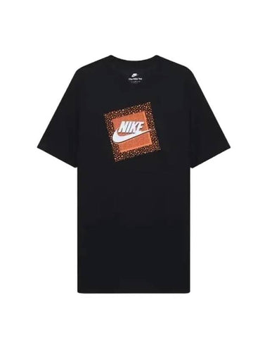 Vintage Graphic Print Short Sleeve T-Shirt Black - NIKE - BALAAN 1