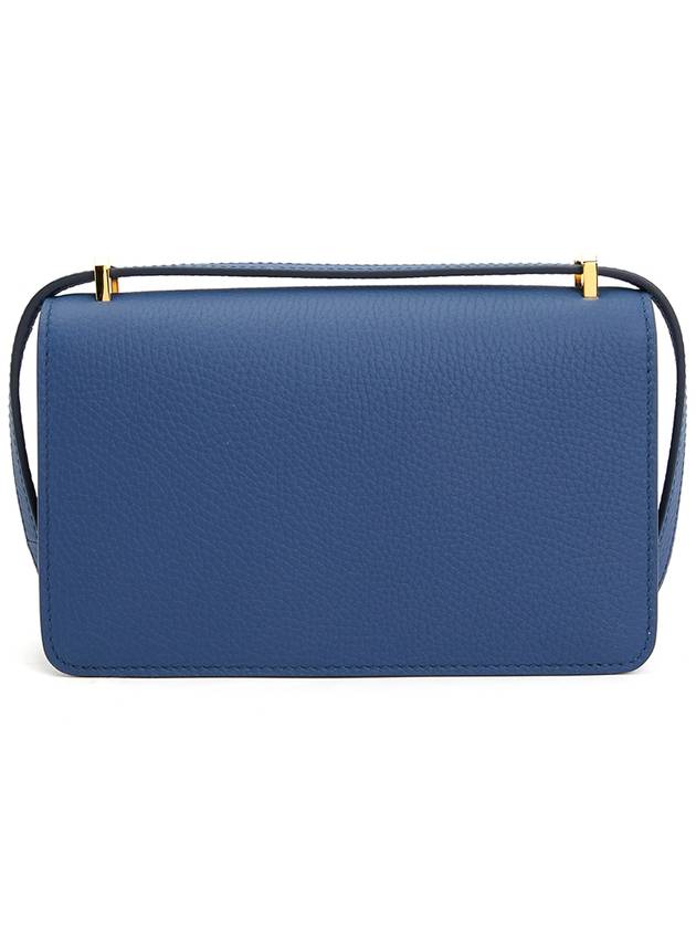 TB Grainy Leather Mini Cross Bag Blue - BURBERRY - BALAAN 5