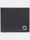 GG Interlocking Two Tone Half Wallet Black Green - GUCCI - BALAAN 7