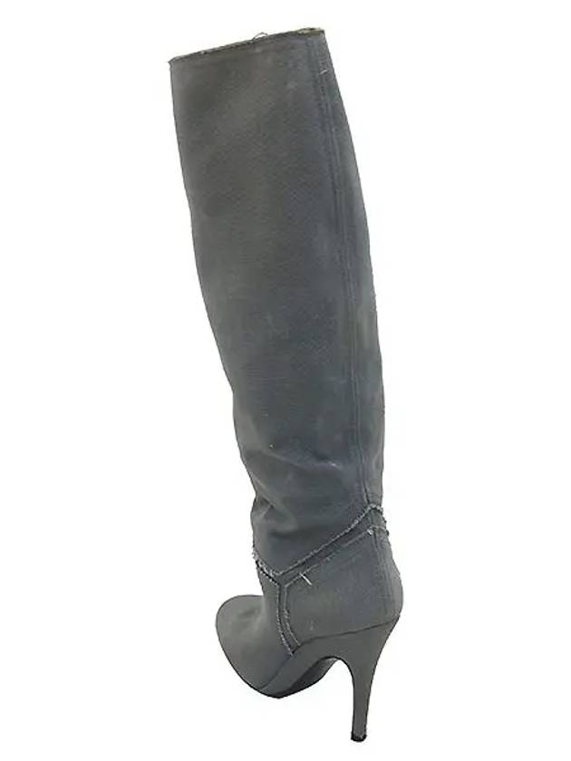 Stella McCartney gray fabric women s long boots - STELLA MCCARTNEY - BALAAN 3