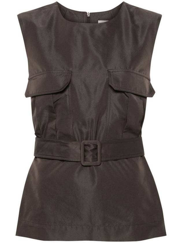 P.A.R.O.S.H. Sleeveless Belted Top - P.A.R.O.S.H. - BALAAN 1