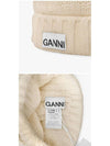 Logo Cable Knit Beanie Egret - GANNI - BALAAN 4