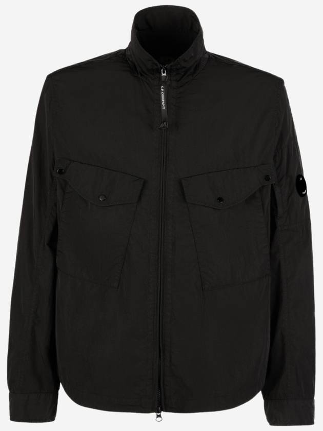 Chrome R Lens Wappen Overshirt Zip-Up Jacket Black - CP COMPANY - BALAAN 2