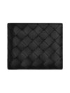 Intrecciato Leather Half Wallet Black - BOTTEGA VENETA - BALAAN 2