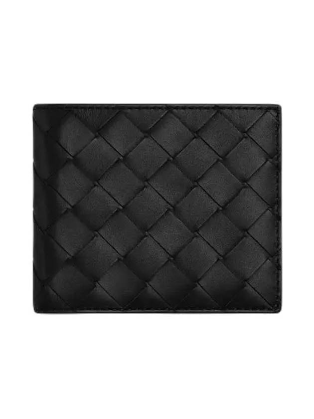 Intrecciato Leather Half Wallet Black - BOTTEGA VENETA - BALAAN 2