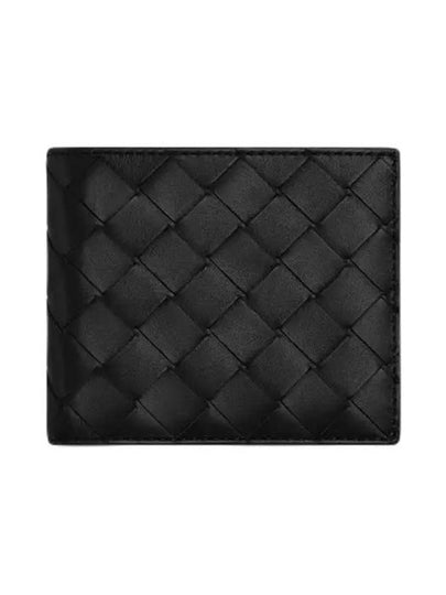 Intrecciato Leather Half Wallet Black - BOTTEGA VENETA - BALAAN 2