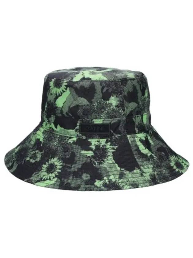 Recycle Tech Printing Bucket Hat Peapod A4594484 - GANNI - BALAAN 2