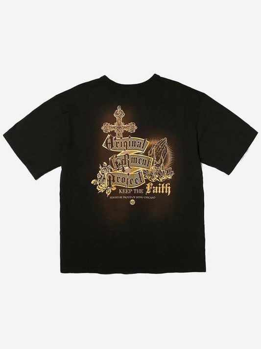 Garment Washed Lettering Graphic Tee Black - OGARP - BALAAN 2