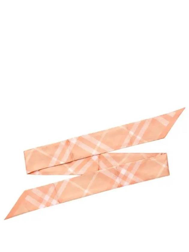 Check Skinny Silk Scarf Pink - BURBERRY - BALAAN 3