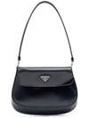 Cleo Brushed Flap Shoulder Bag Black - PRADA - BALAAN 2