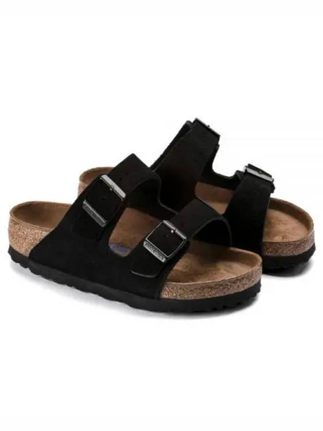 Arizona Soft Suede Slippers Black - BIRKENSTOCK - BALAAN 2