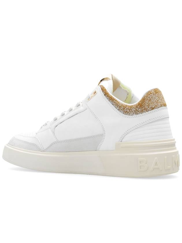 B Court Leather Mid-top Sneakers White Beige - BALMAIN - BALAAN 6