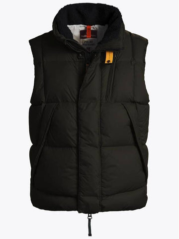 PP03 WILBUR 710 Men's Wilbur Charcoal Pencil Down Padded Vest - PARAJUMPERS - BALAAN 1